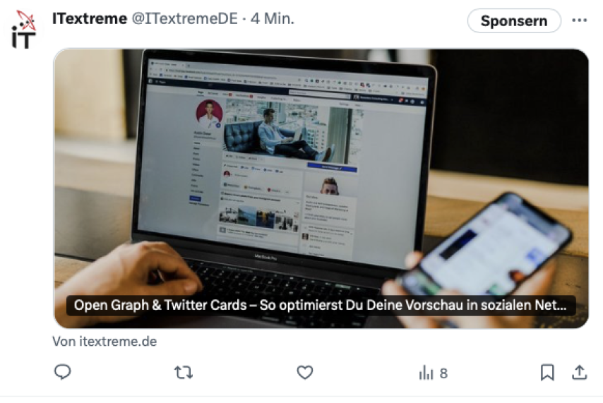 Twitter Card - Beispiel Summary